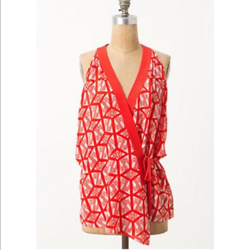 Anthropologie Leifsdottir Catalyst Wrap Top